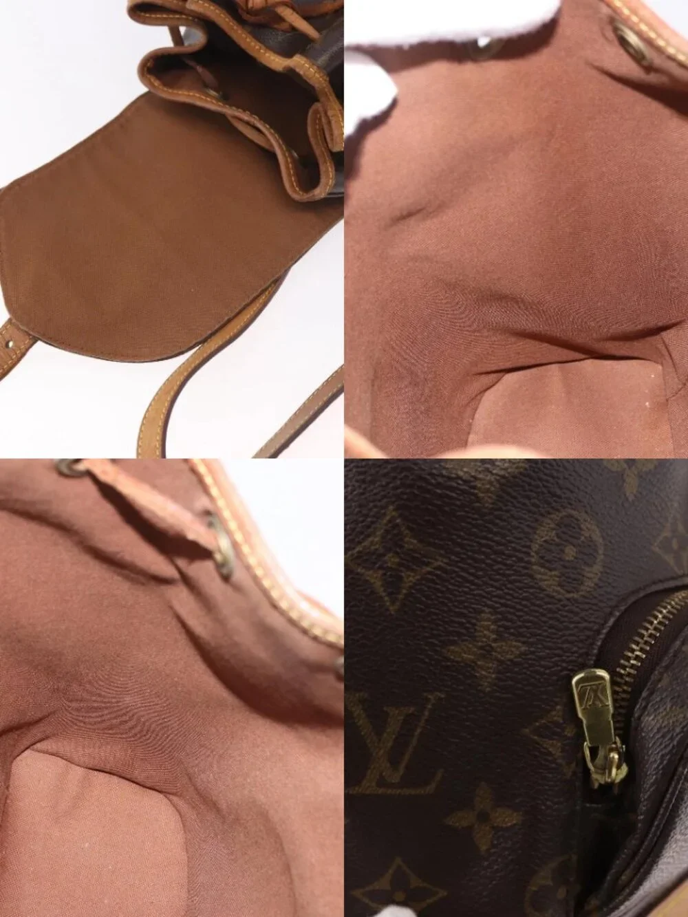 LOUIS VUITTON Monogram Montsouris MM Backpack M51136 LV Auth 186390